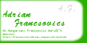 adrian francsovics business card